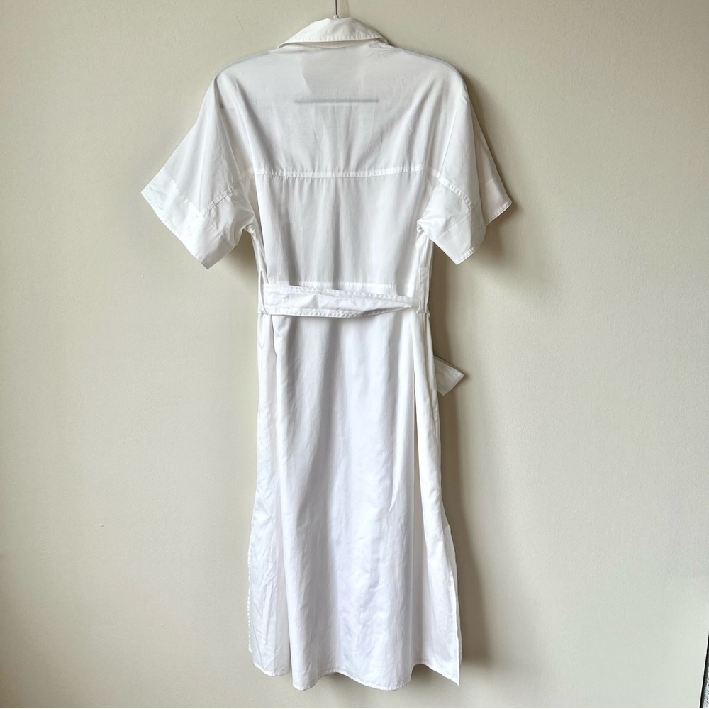 NWT Vince White Short Sleeve Utility Midi Shirt Dress - Picture 5 of 10